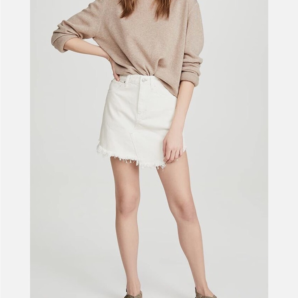 Free People White Mini Pencil Skirt Casual